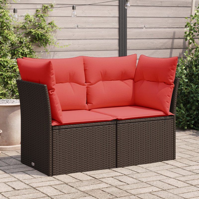 Canapé de jardin en rotin poly 48,82 x 24,41 x 27,17 po vidaXL