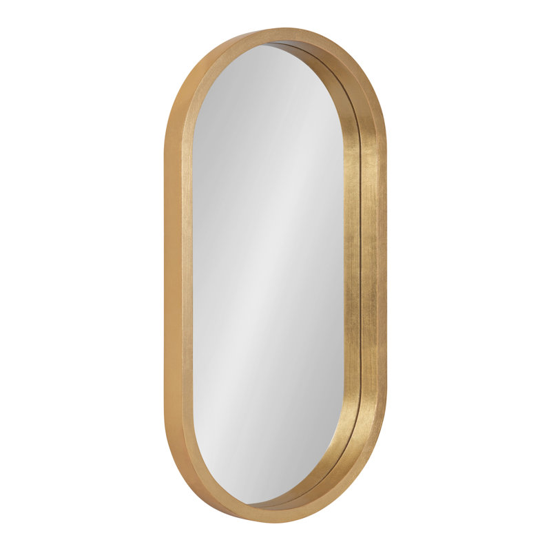 Miroir de salle de bain Arranjeet, 24 po x 12 po, Doré