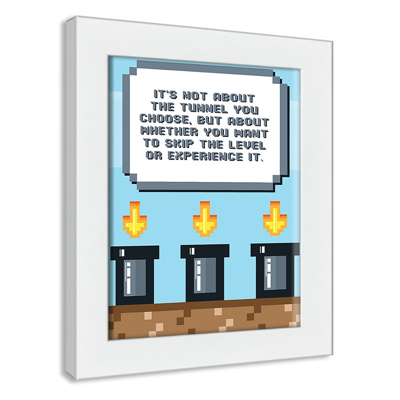 Impression sur papier de jeu expérimenté, H 10 po x l 8 po x P 0,63 po, Cadre blanc