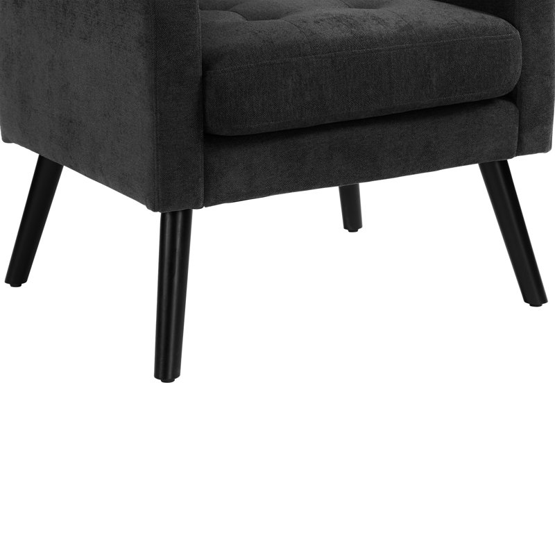 Fauteuil d'appoint Bolanle, Lin noir