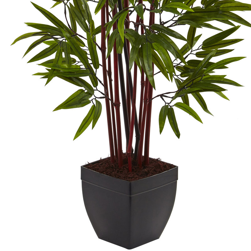 Arbre de bambou artificiel dans un pot de fleurs, H 48 po x l 34 po x p 27 po