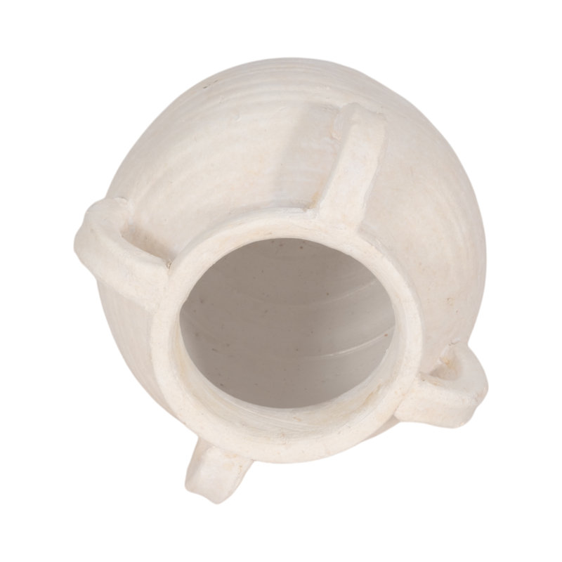 Handmade Ceramic / Porcelain Table Vase, 12" H x 10" W x 10" D, White
