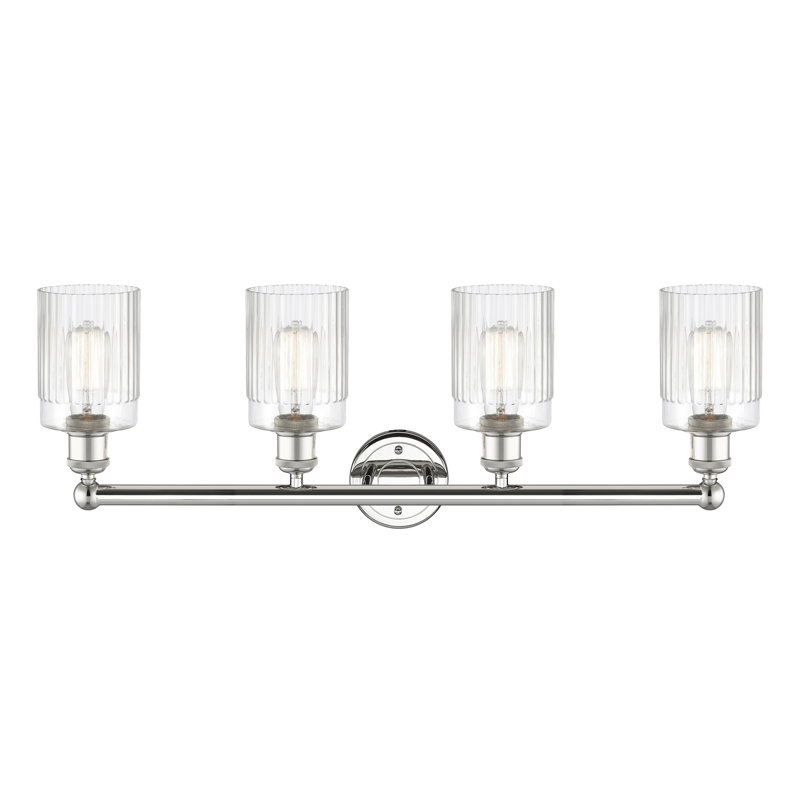 Kamena 4 - Light Dimmable Vanity Light, Clear, Polished Nickel