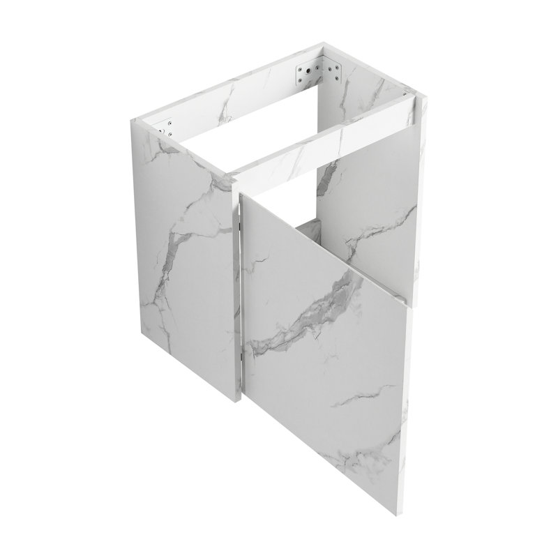 Armoire de lavabo de salle de bain - Lavabo en céramique et durabilité polyvalente