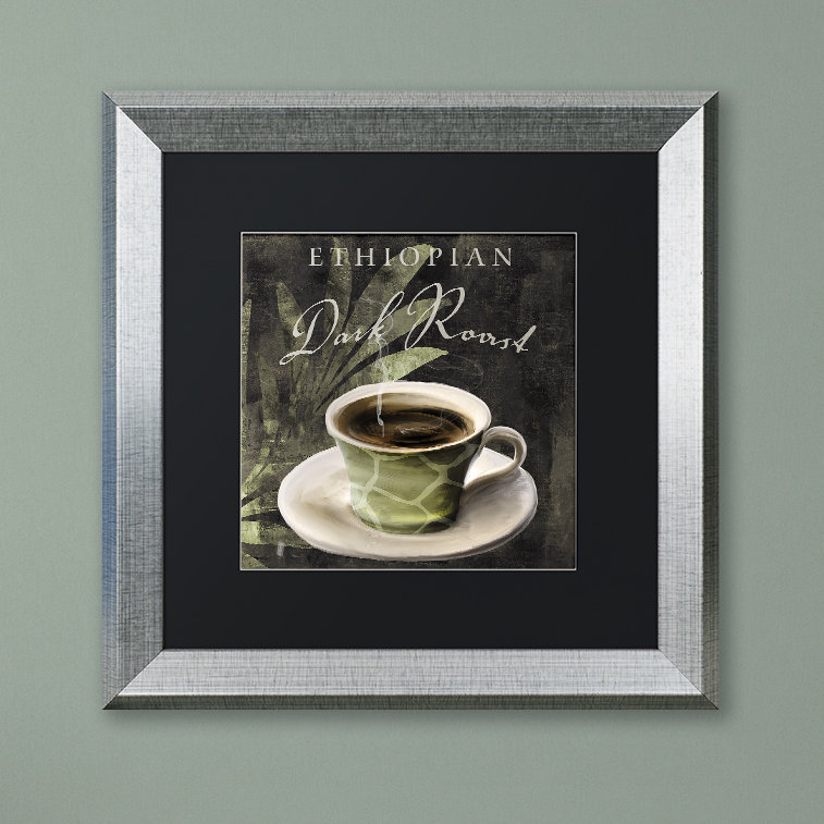 «Afrikan Coffee III» par Jadaya, impression encadrée, Noir, H 16 po x l 16 po x P 0,5 po, Cadre noir