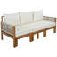 Canapé-lit d'extérieur convertible pour patio avec structure en bois d'acacia et coussins imperméables pour une utilisation polyvalente-133392092