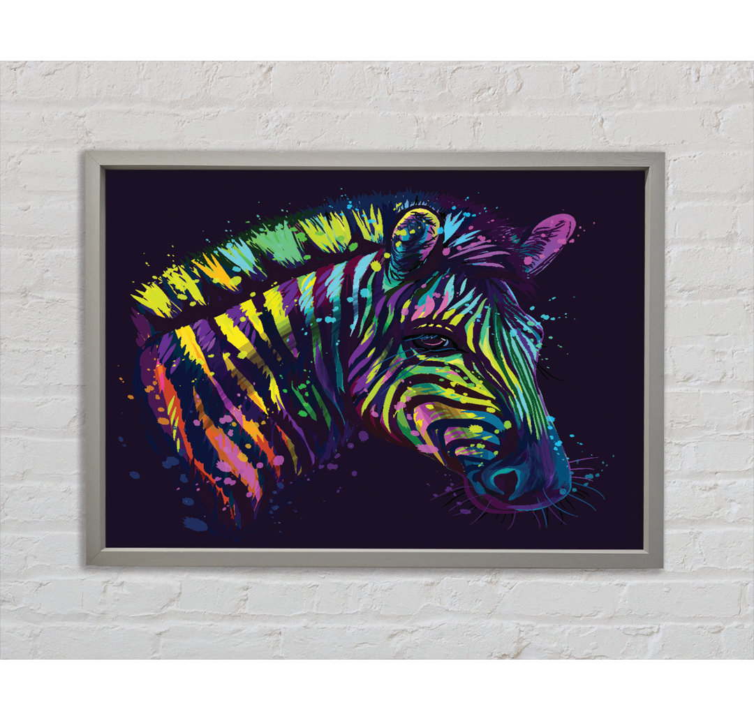 Regenbogen Zebra Leben - Druck