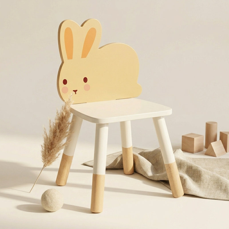 Ensemble de table et de chaises pour enfants - lapin