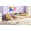Lit plateforme simple pratique avec porte-livres - Structure de rangement polyvalente et robuste-842762942
