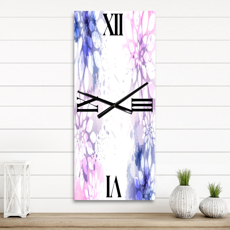 Horloge murale abstraite avec éclaboussures II, Petit