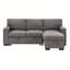 Canapé-lit modulaire réversible en tissu 86,5 po avec méridienne avec rangement, canapé modulaire en L avec lit escamotable, table rabattable, 2 porte-gobelets et 2 ports USB, gris foncé