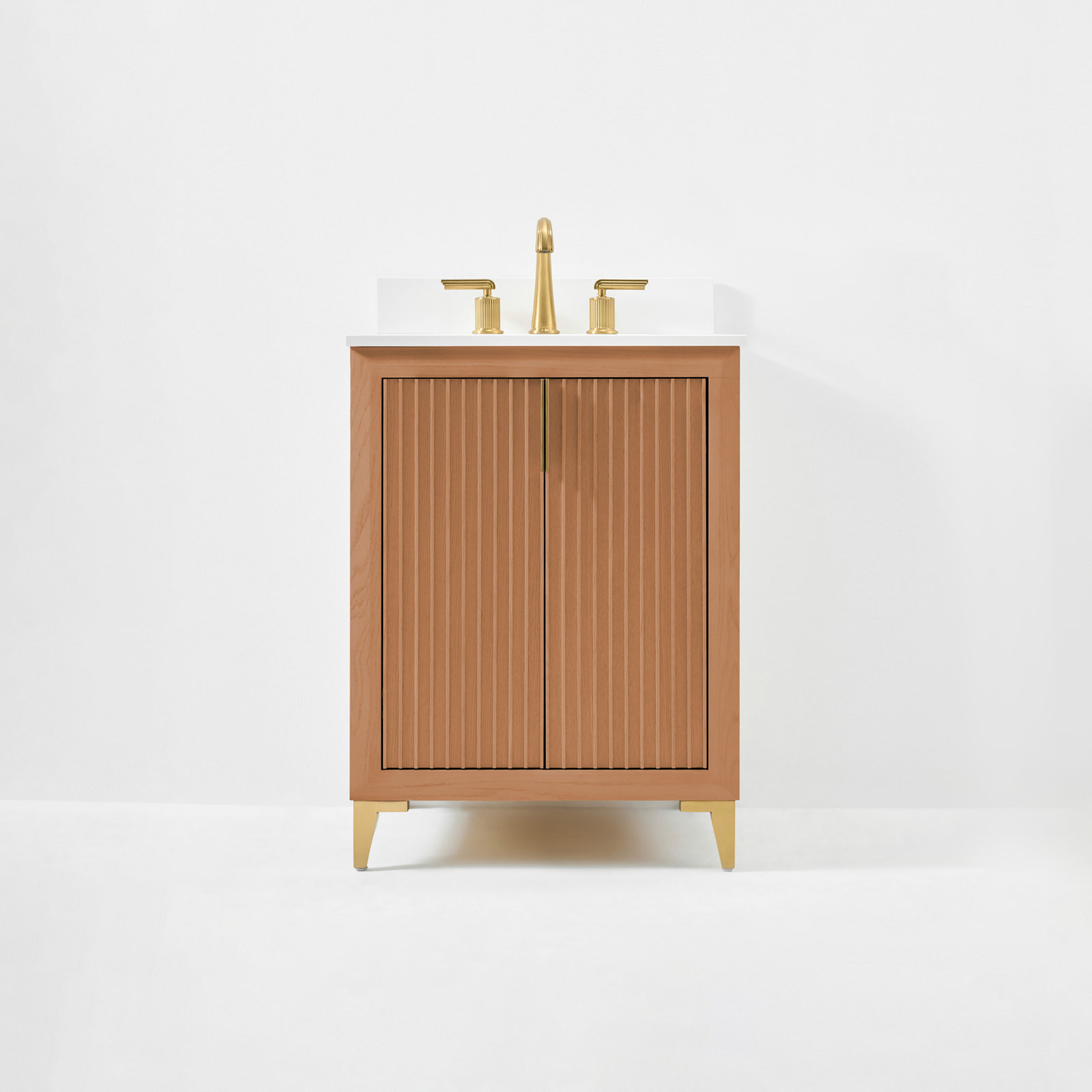Turlington 24" Oak Single Bathroom Vanity, Sienna