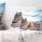 Cargo Train Platform with Container - Landscape Printed Pillow
