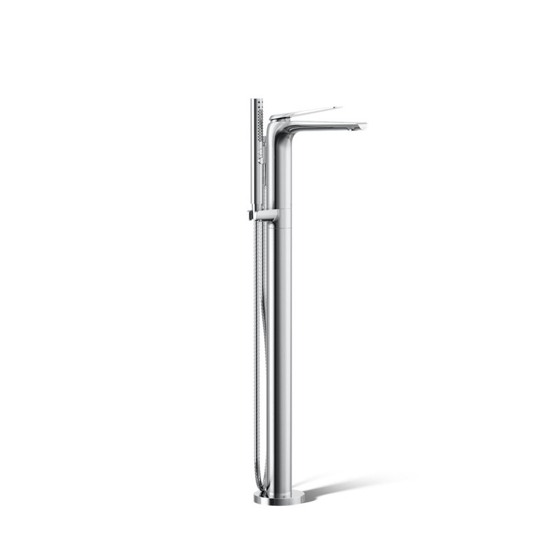 Avid Single Handle Deck Mounted Floor Mount, Polished Chrome