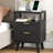 15.7'' W Nightstand With Built-In Outlets & Open Shelve-Beside Table With Rgb Led Lights-119306682-119306677