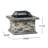 28" Square Fire Pit - Fiberglass Reinforced Cement For Durability, Iron Assurance, Simple Assembly Kit With Tools & Instructions Included, Stone Gray Appearance, Enhances Beauty Of Your Backyard And