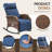 Arcturus Patio Recliner Rocking Chair With Adjustable Backrest & Footrest, All-Weather Outdoor Chaise Lounge Chair-810232723-810232720