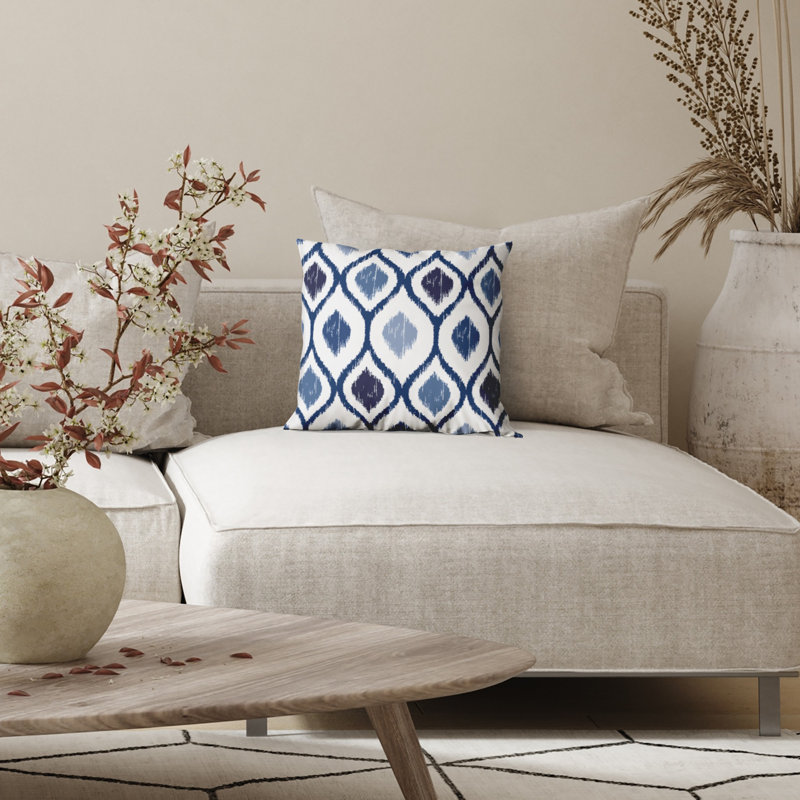 Americanflat Throw Pillow - Sewn-In Insert - Polyester - Diamond Pattern, 18"x18", Diamond