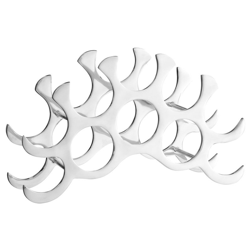 Averill Tabletop Wine Bottle Rack in Silver
