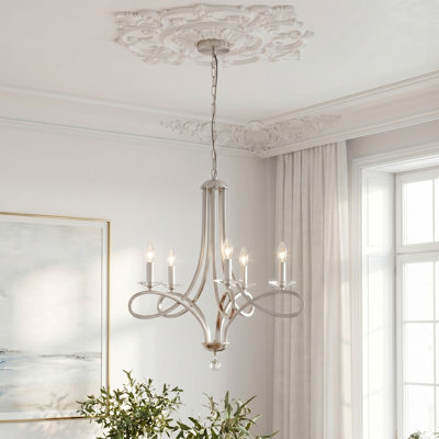 Lustre traditionnel / classique à 5 lumières de style bougie