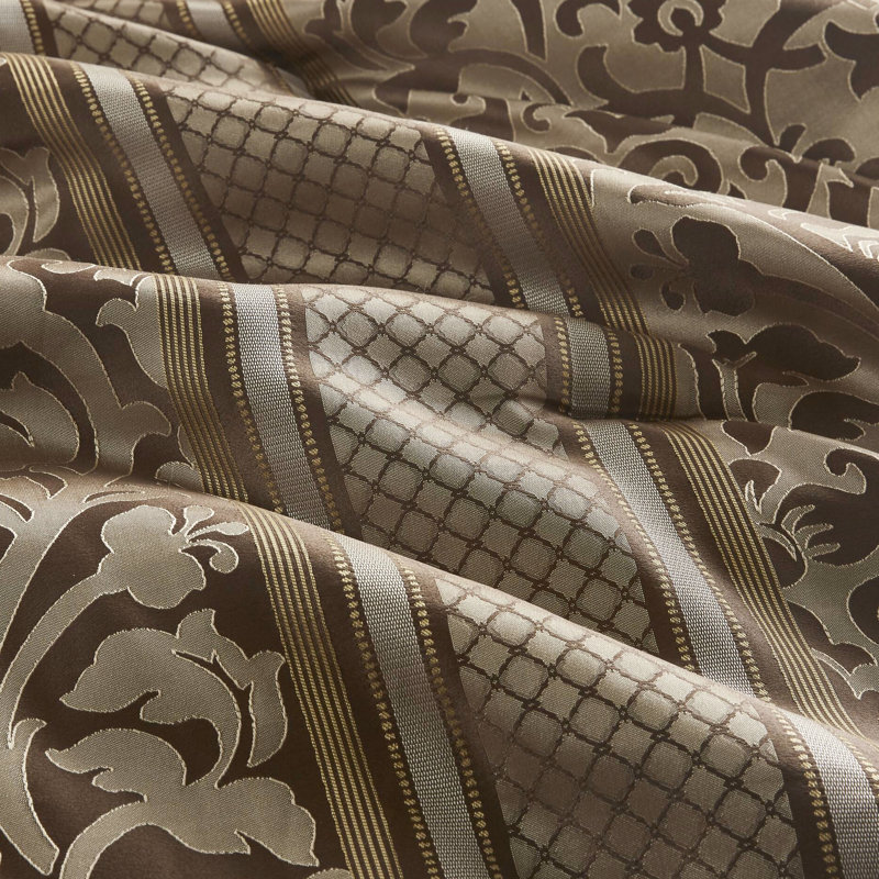 Édredon double / grand 6 pièces - Tissu, conception, rembourrage, taille lavable en machine avec coussins décoratifs, feuille, lavable
