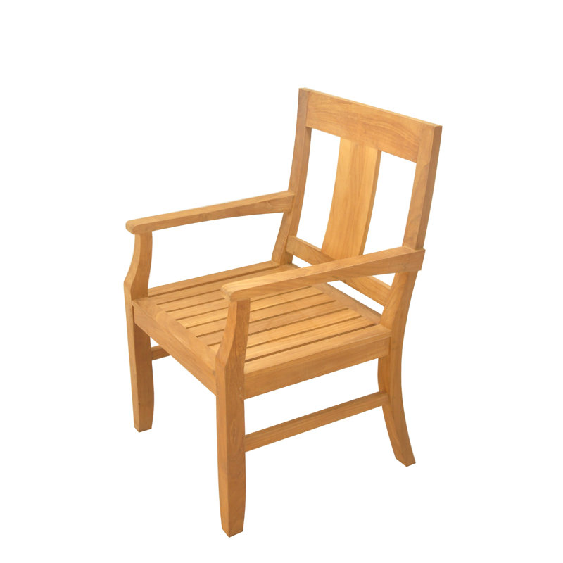 7 Pcs Grade-A Teak Wood Dining Set: Warwick Console Folding Rectangle Table  Osborne Chairs (2 Arm & 4 Armless Chairs) #11OS1502