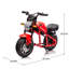 Motocyclette électrique Ride On XL pour enfants de 6 ans et plus, moteur 24 V 300 W, roues 14 po Widen Eva, haute vitesse de 11,18 mph, suspension double, rouge