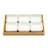Cherith Ceramic Snack Serving Tray Removable Compartment Bowls with Bamboo Lids