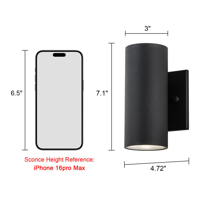 Tazia LED Wall Light, Matte Black