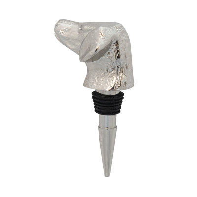 Cast Aluminum Dog Head Bottle Stopper In Kraft Box