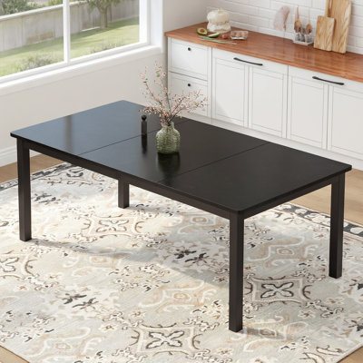 Industrial Dining Table For 6-8 People, With Metal Legs