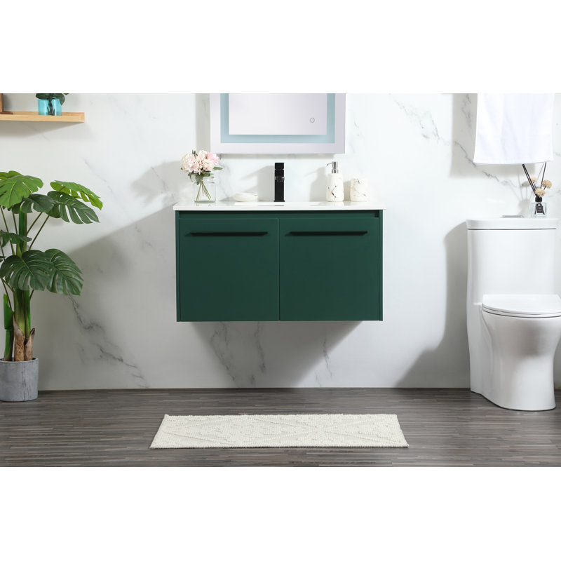  Ensemble de meuble-lavabo simple 36 po, Vert