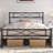 Anelis Metal Bed Frame Platform with Curved Design Headboard & Footboard-283079541-289234377