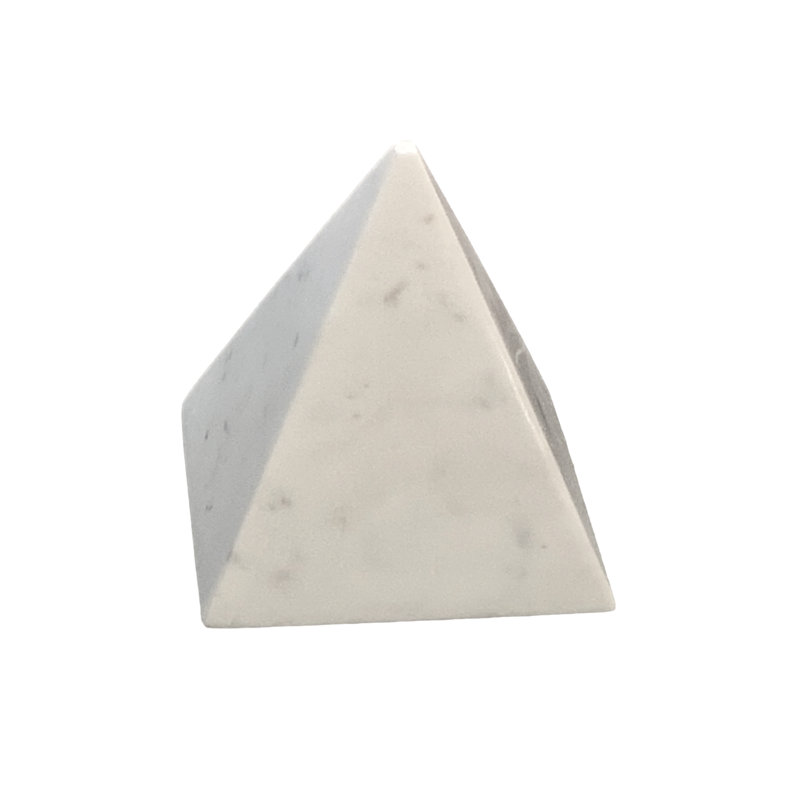 Medium Marble Pyramid White