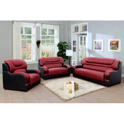 3 - Piece Leather Living Room Set