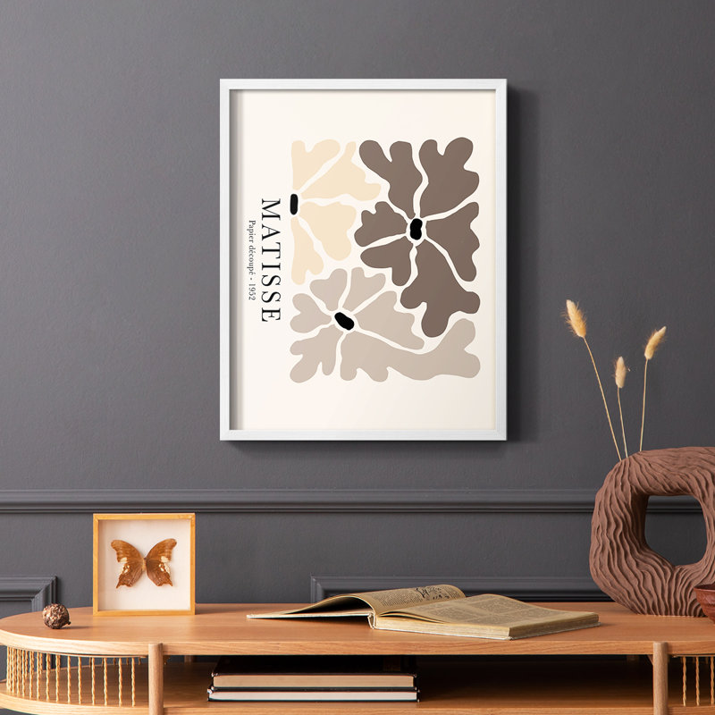 Matisse CCXLIX, reproduction encadrée - bois massif, Blanc, H 16 po x l 20 po