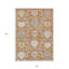 Tapis intérieur lavable en cuivre ivoire et gris 8 pi x 10 pi