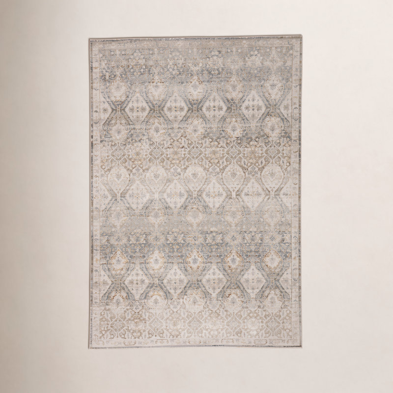 Tapis oriental gris Lynnette, Rectangle 7 pi 10 po x 10 pi 6 po