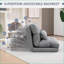 Canapé-lit convertible paresseux à 6 positions avec coussin HOMcom, gris | Polyester