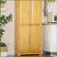 Armoire de rangement pour garde-manger 67 po, armoires autoportantes avec portes et tablette réglable