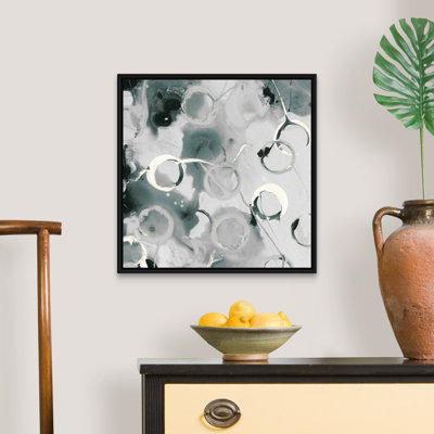 Teal Spatter III - Painting Print on Canvas