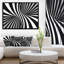 «Black and White Spiral», reproduction d'impression sur toile tendue-26664218