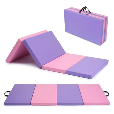 Tapis de gymnastique 6 x 3 pi 2 po d'épaisseur, 4 plis pour la gymnastique à domicile