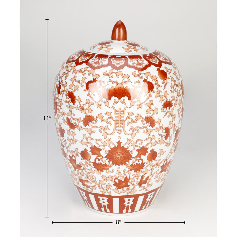 Bloomer 11" Porcelain Ginger Jar