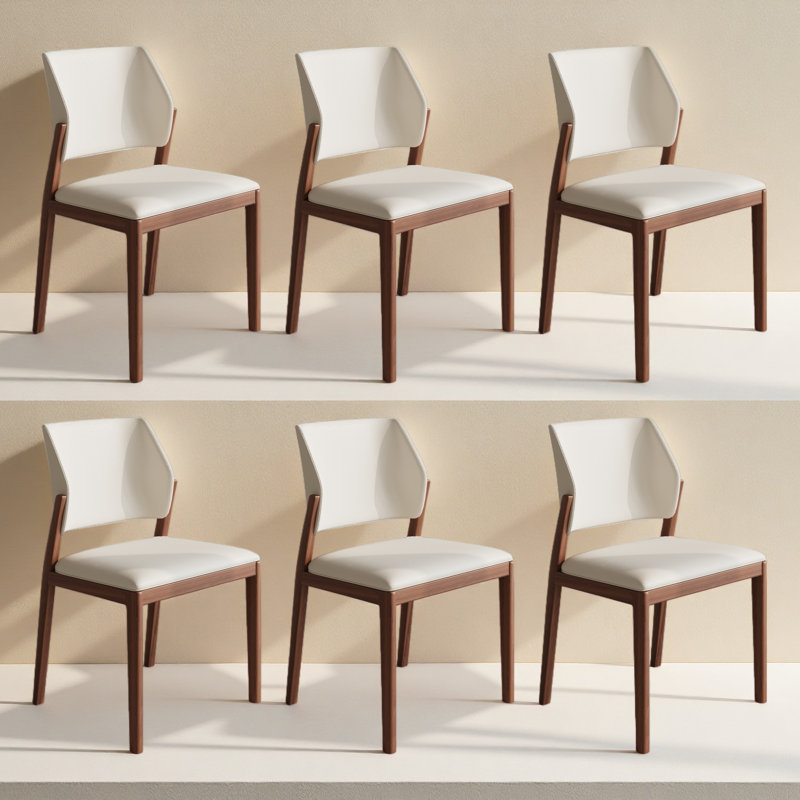 Chaise rembourrée Mid-Century pour salle à manger / cuisine (ensemble de 2), 6