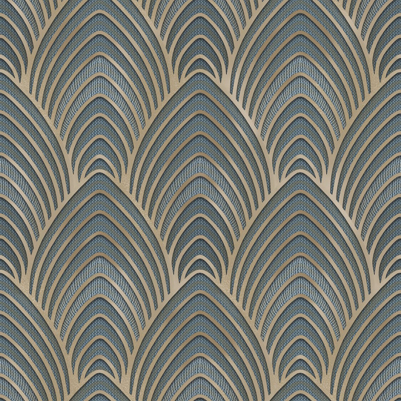 Utopia Collection Arch Array Wallpaper Roll, Blue