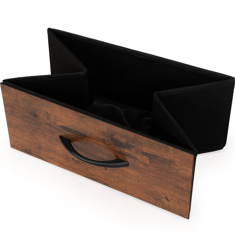 Table de chevet avec fonction de charge, brun rustique - polyvalente pour la fonction de table de chevet de chambre à coucher et intérieur spacieux