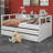 Vroman Twin XL Wooden Daybed with Trundles, Storage Cubbies, Light for Free and USB Charging-782962757