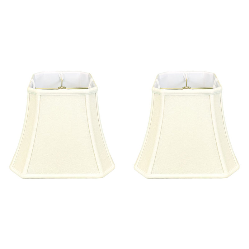 Royal Designs, Inc. BSO-705-16LNEG-2 Square Cut Corner Bell Basic Lamp Shade, 9 x 16 x 13, Linen Eggshell, 2-Pack