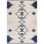 Tapis de couloir marocain en polypropylène bleu marine / ivoire-41237371